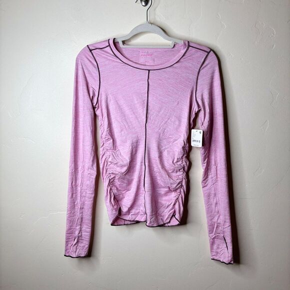 Free People Movement X Hatch Maternity Right On Run Layer Top Pink Haze XS - Picture 1 of 9